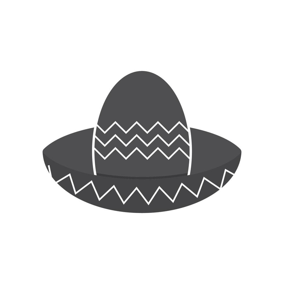 ícone de logotipo de design vetorial de chapéu simples vetor