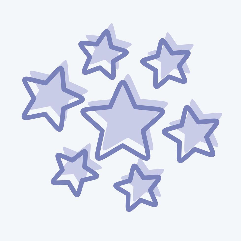 ícone estrelas ao redor. relacionado ao símbolo de estrelas. estilo de dois tons. design simples editável. ilustração simples. ícones vetoriais simples vetor