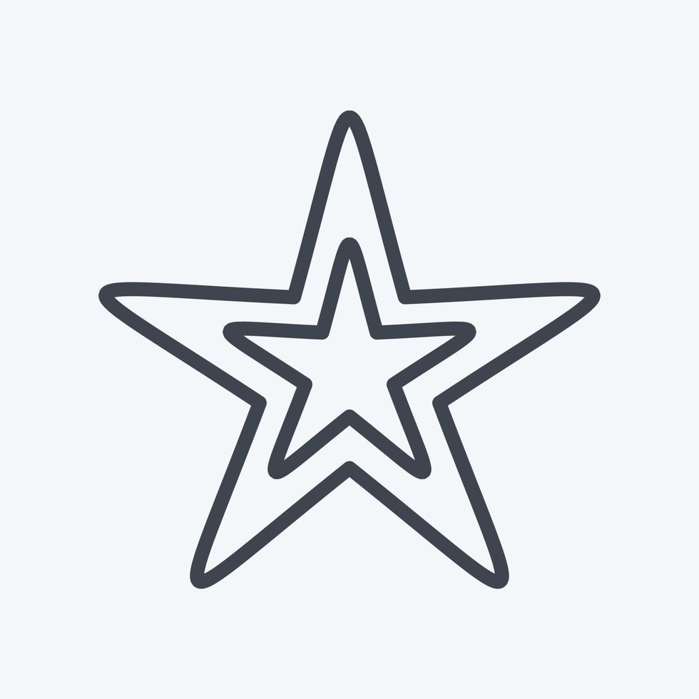 ícone estrela. relacionado ao símbolo de estrelas. estilo de linha. design simples editável. ilustração simples. ícones vetoriais simples vetor