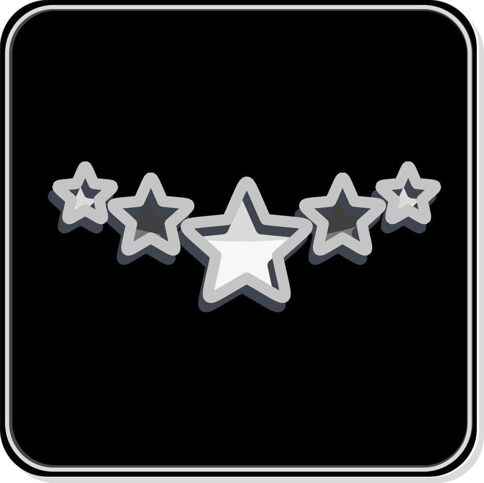 classificação de cinco estrelas do ícone. relacionado ao símbolo de estrelas. estilo brilhante. design simples editável. ilustração simples. ícones vetoriais simples vetor
