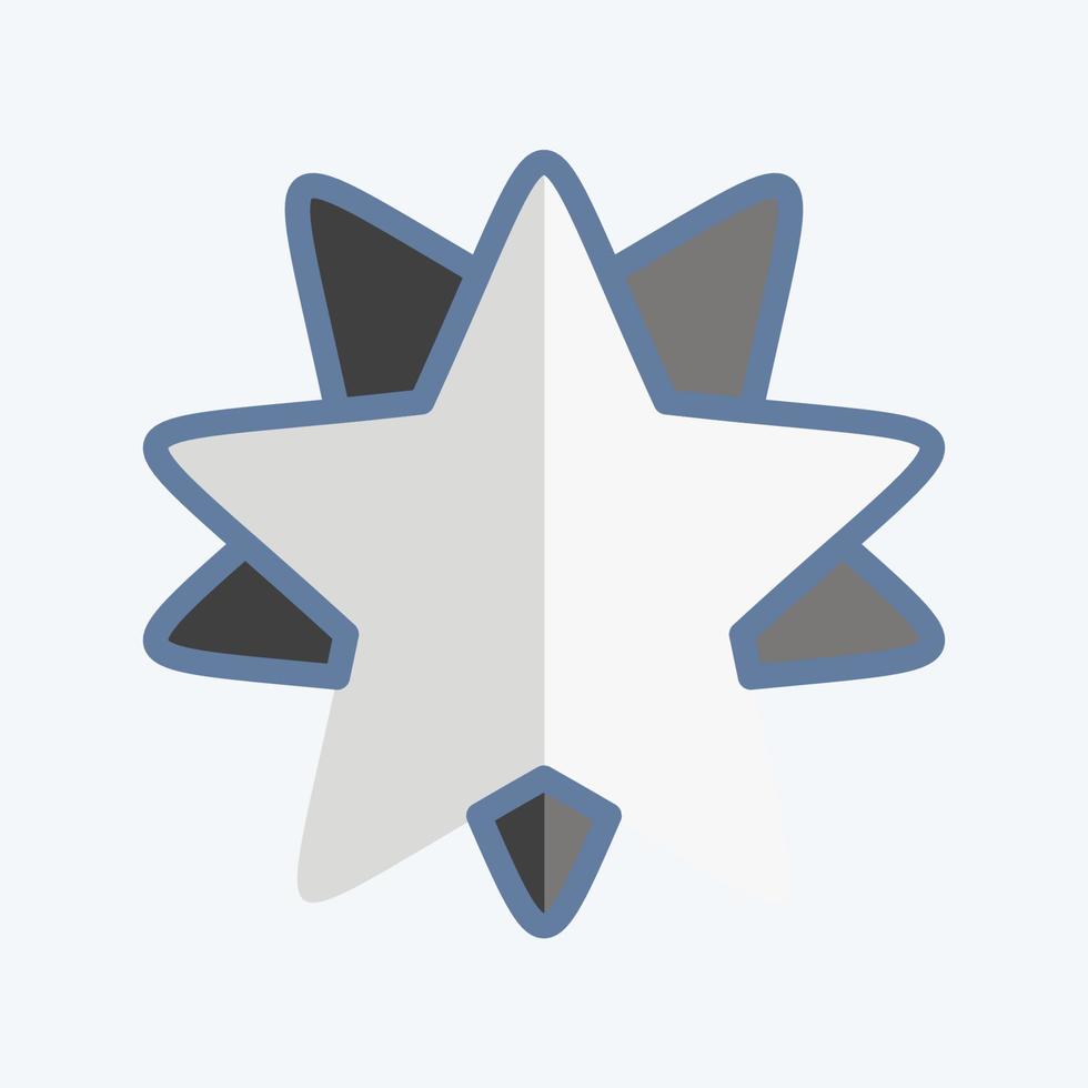 ícone 10 estrelas pontiagudas. relacionado ao símbolo de estrelas. estilo rabisco. design simples editável. ilustração simples. ícones vetoriais simples vetor