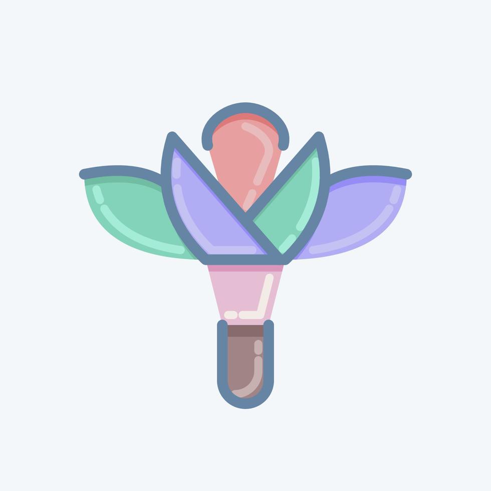 ícone flor 2. relacionado ao símbolo da flora. estilo rabisco. ilustração simples. plantar. carvalho. folha. rosa vetor