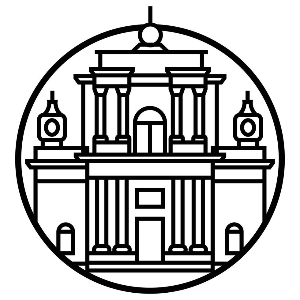 edifício mundialmente famoso - igreja carmelita, Varsóvia vetor