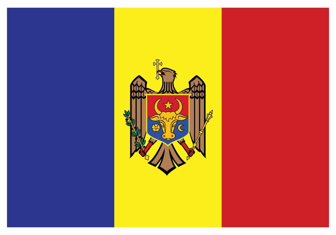 bandeira nacional da moldávia - ícone de cor plana. vetor