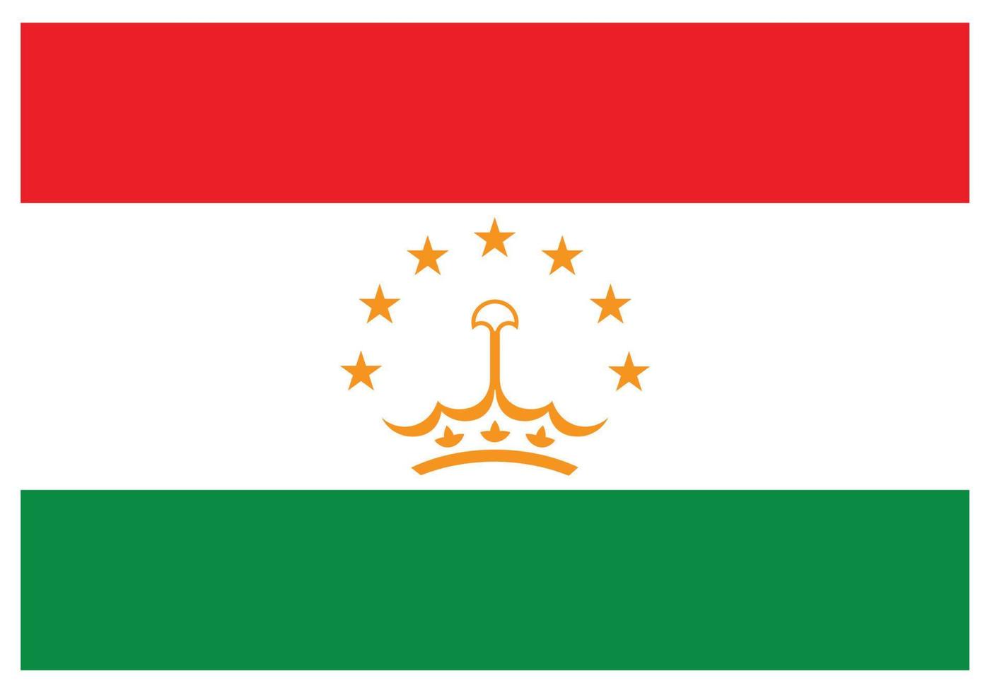 bandeira nacional do tadjiquistão - ícone de cor plana. vetor