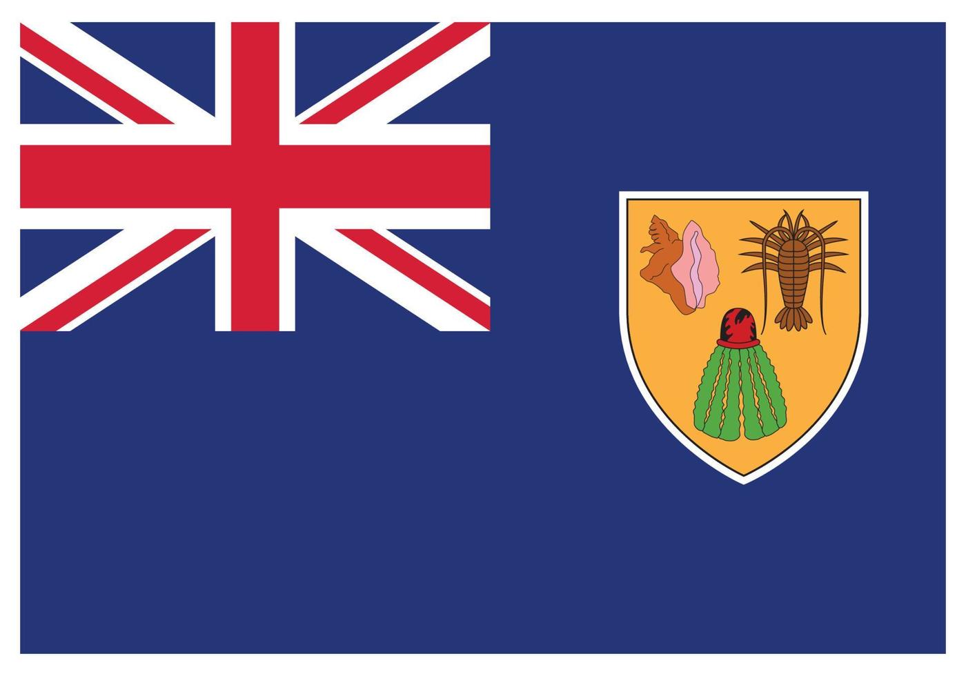 bandeira nacional das ilhas turks e caicos - ícone de cor plana. vetor