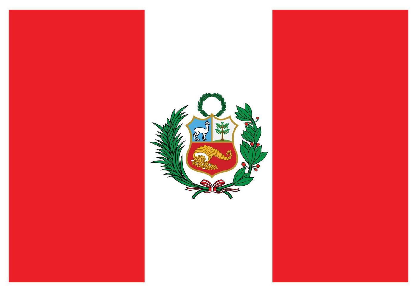 bandeira nacional do peru - ícone de cor plana. vetor