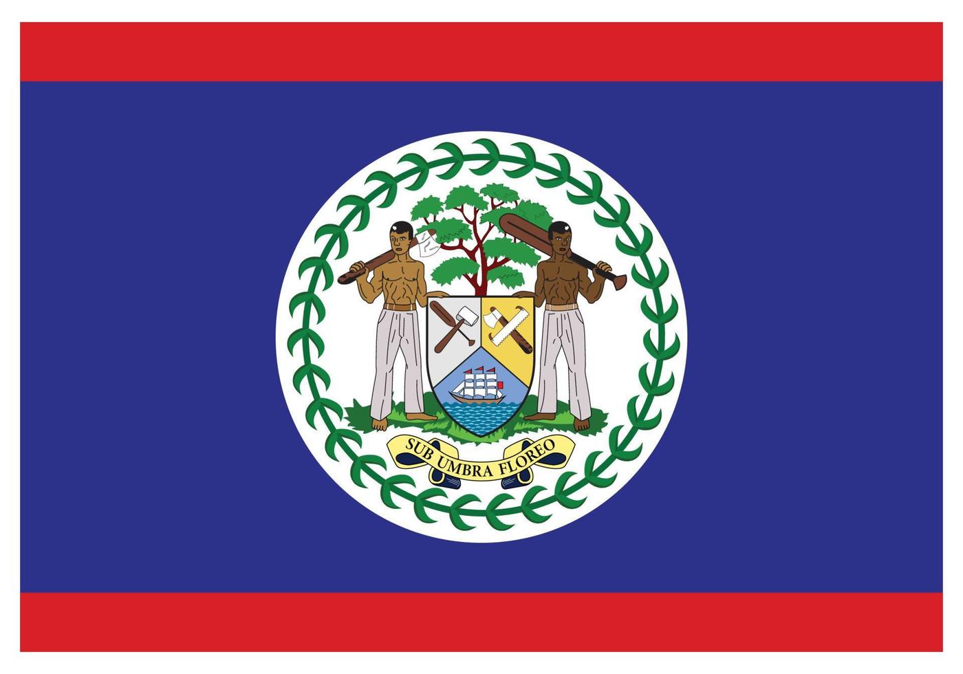 bandeira nacional de belize - ícone de cor lisa. vetor