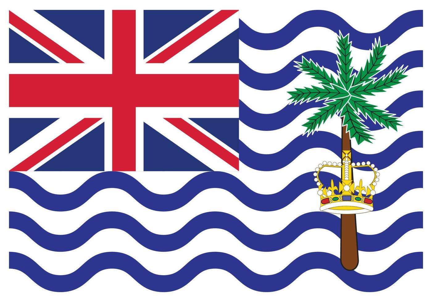 bandeira nacional do território britânico do Oceano Índico - ícone de cor plana. vetor