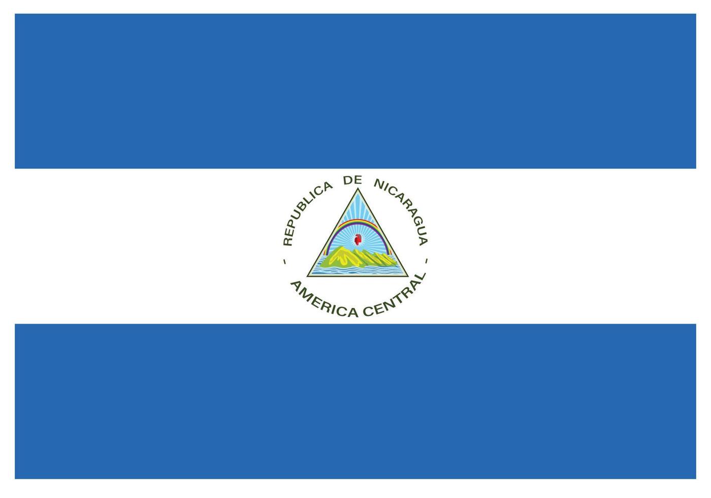 bandeira nacional da nicarágua - ícone de cor plana. vetor