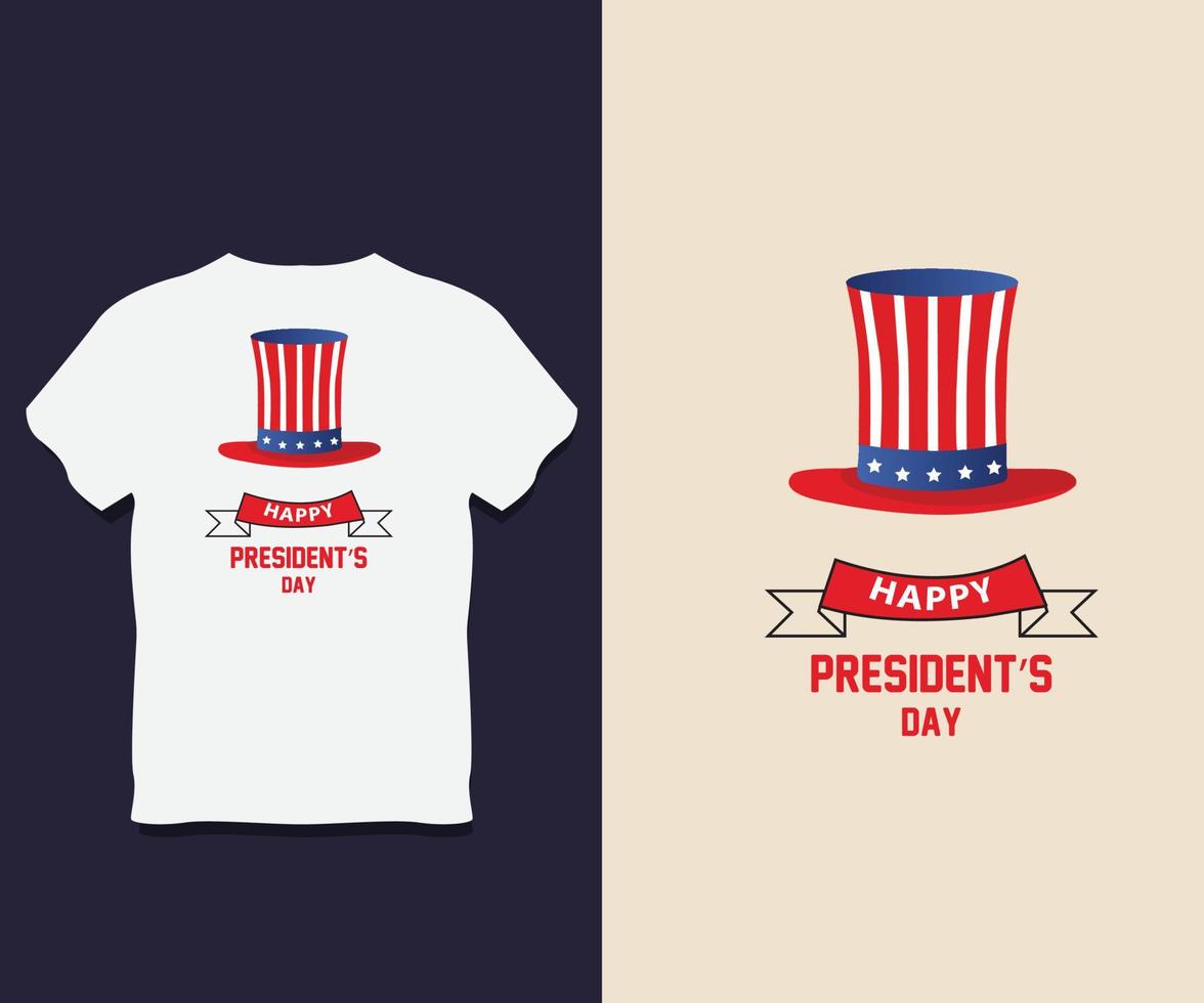 design de camiseta de tipografia do dia dos presidentes vetor