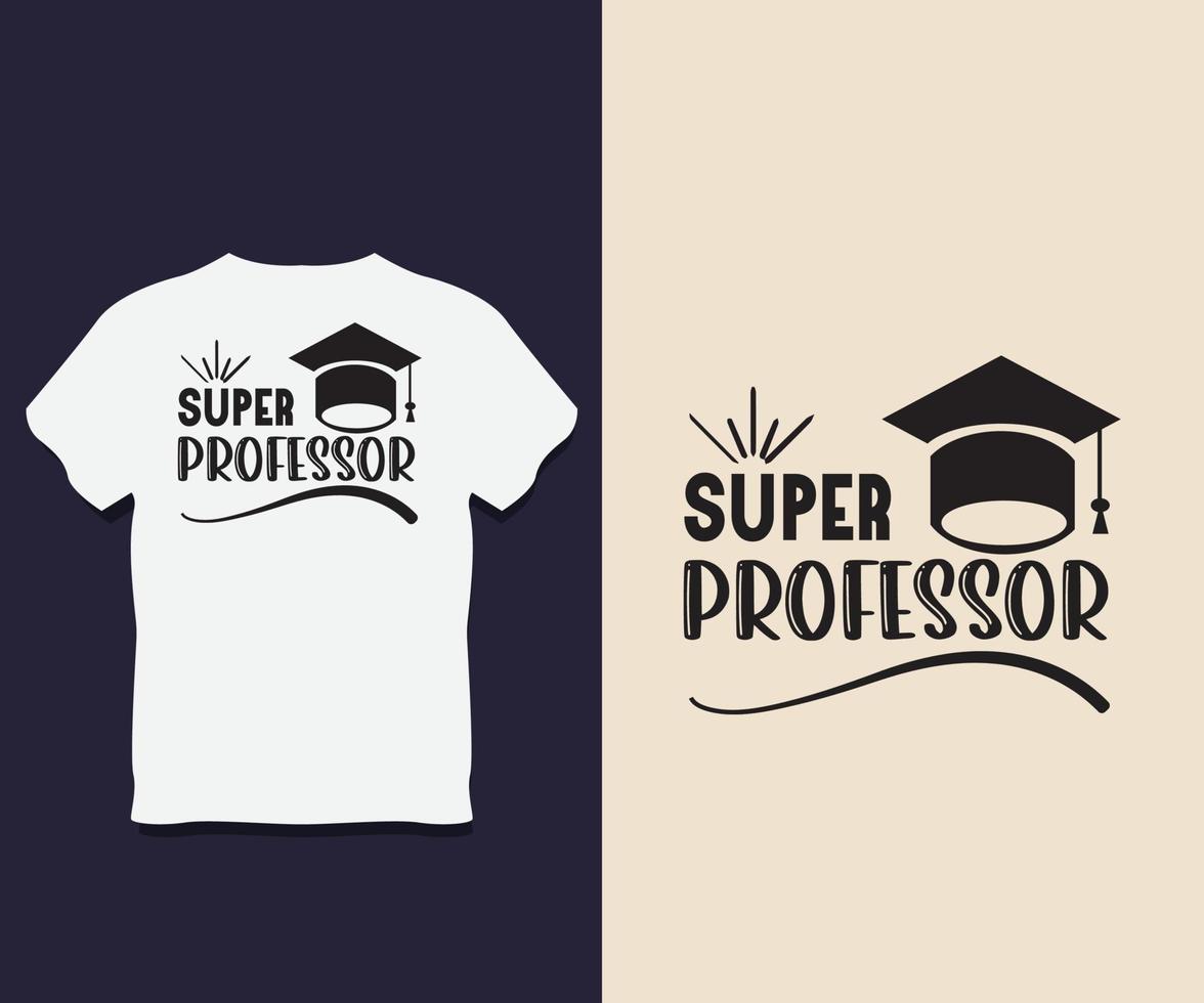 design de camiseta de professor com vetor