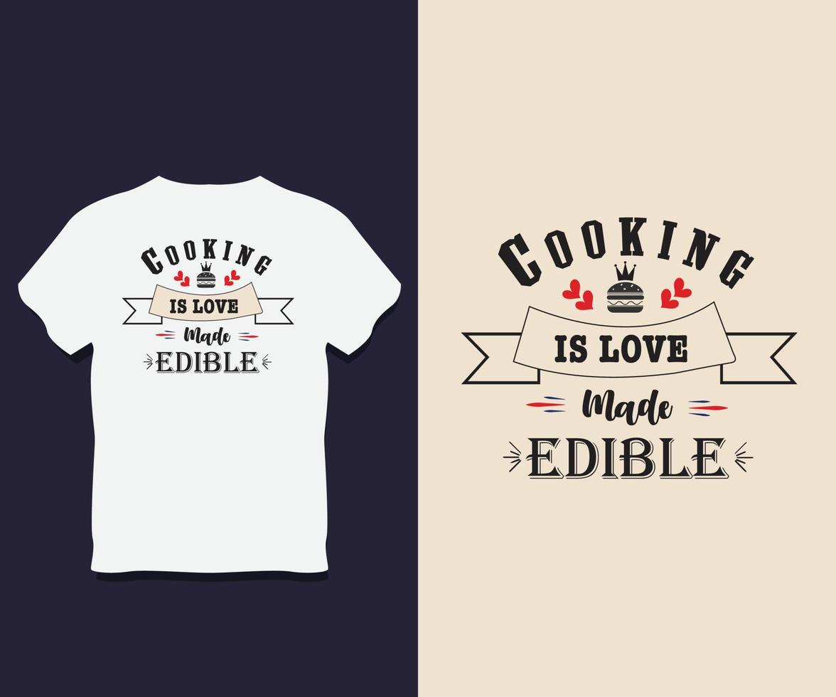 design de camiseta de tipografia de comida com vetor