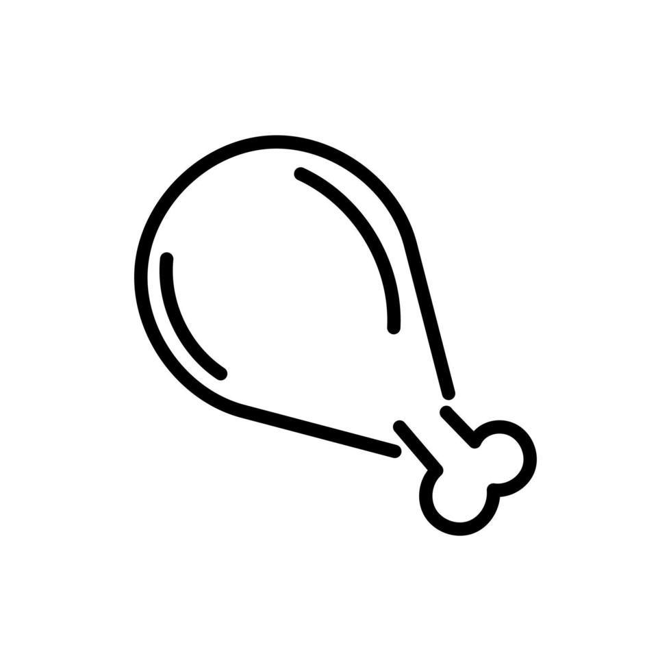 ícone de perna de frango em estilo plano moderno isolado no fundo. símbolo de página de ícone de perna de frango para o design do seu site logotipo de ícone de perna de frango, aplicativo, interface do usuário. ilustração em vetor ícone perna de frango, eps10.