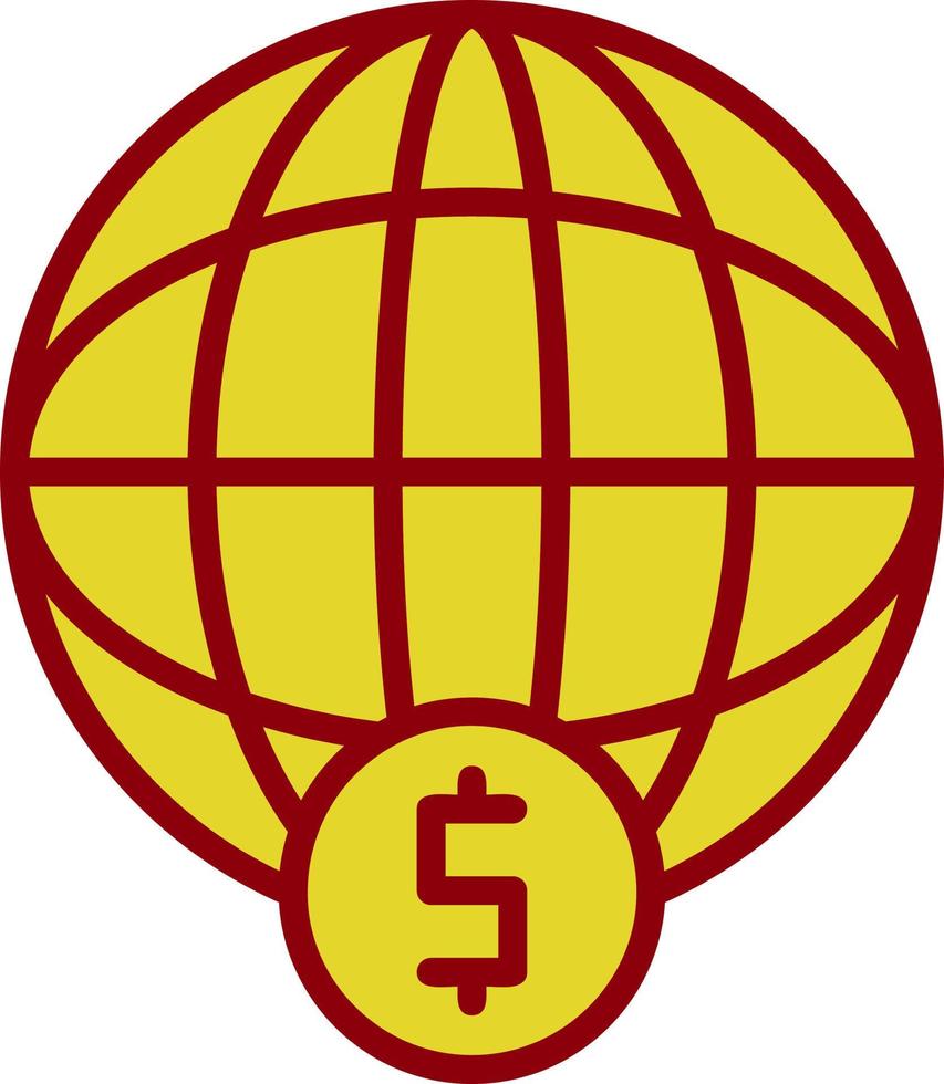 design de ícone de vetor financeiro mundial