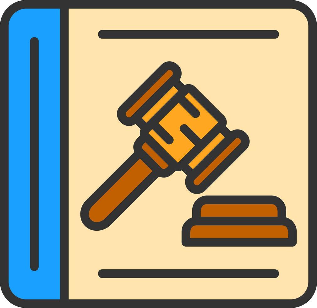 design de ícone de vetor de livro de direito