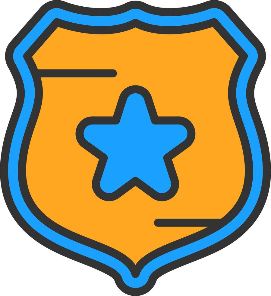 design de ícone de vetor de escudo policial