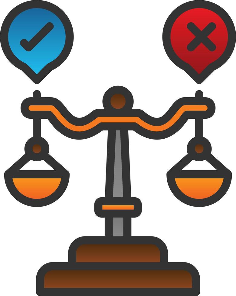 design de ícone de vetor de julgamento