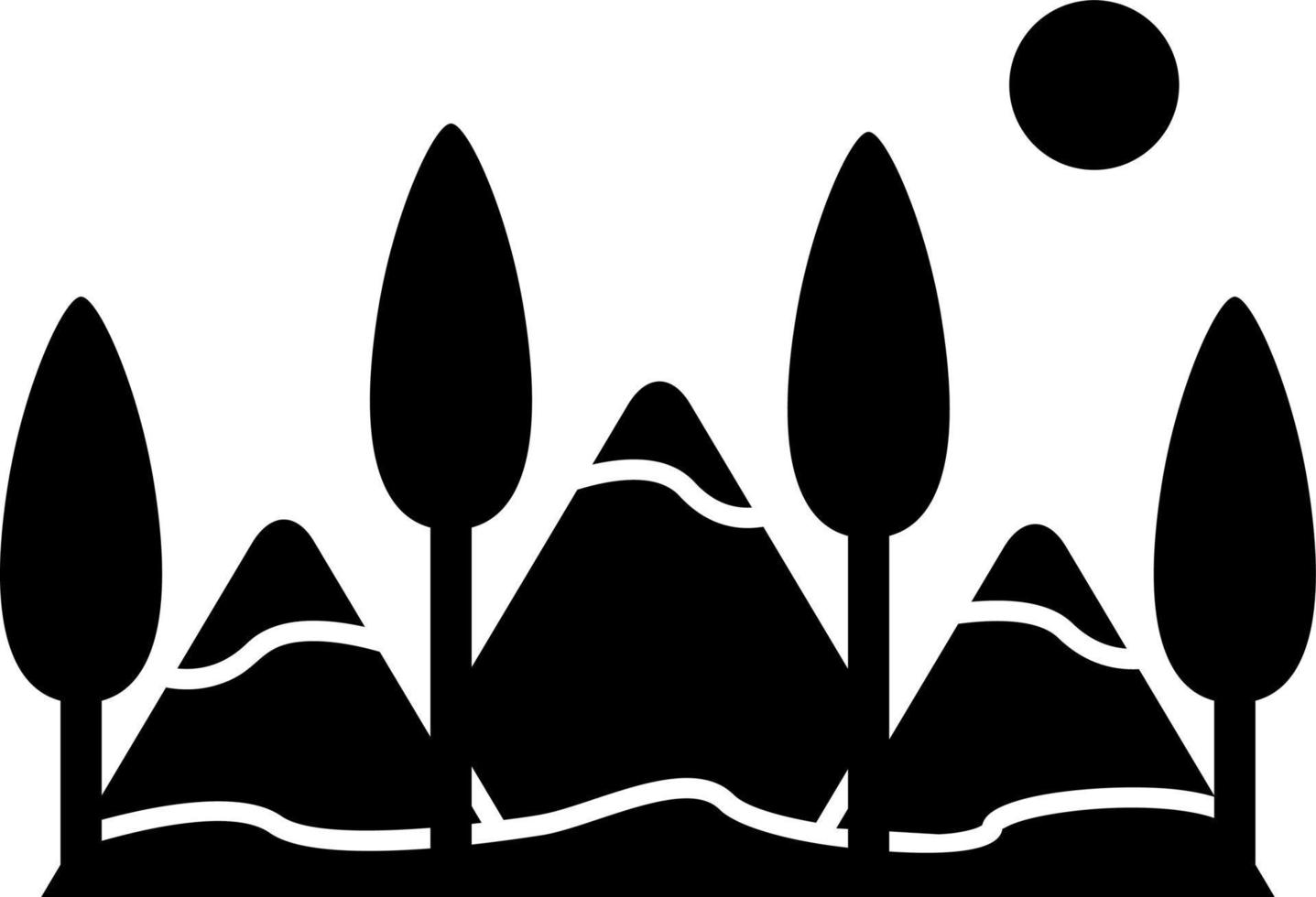 design de ícone vetorial de colinas vetor