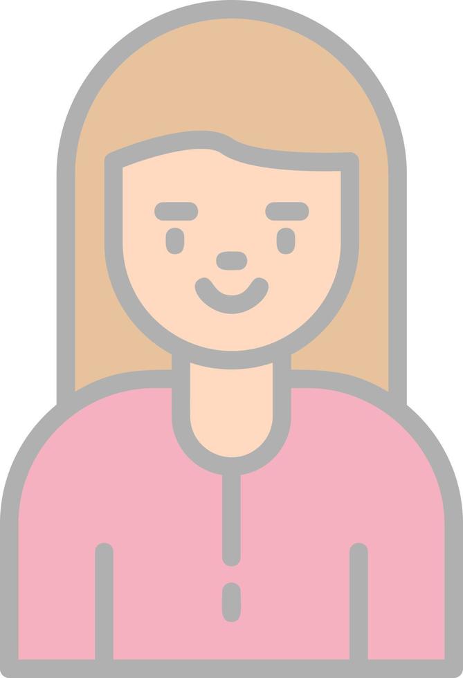 design de ícone de vetor de garota