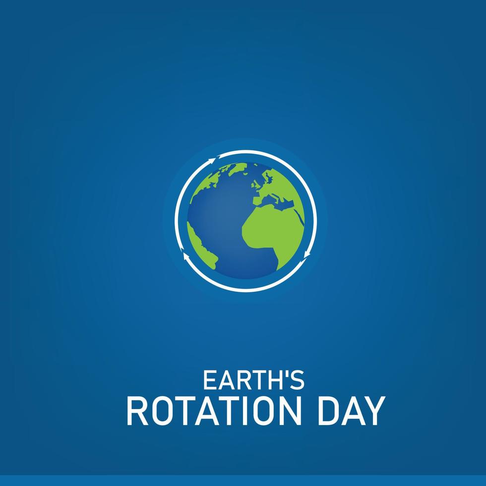 ilustração vetorial do dia de rotação da terra. desenho simples e elegante vetor