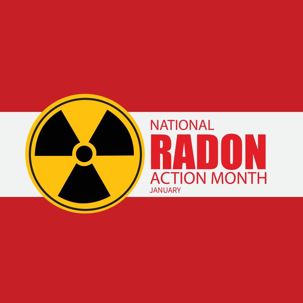 ilustração em vetor do mês nacional de ação do radônio. projeto simples e elegante