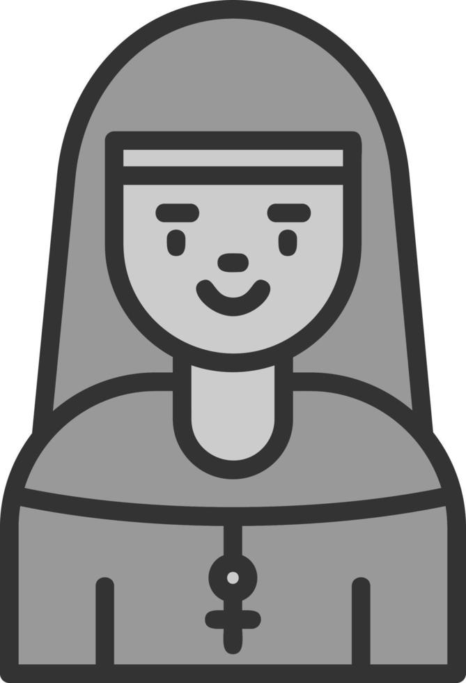 design de ícone vetorial de freira vetor