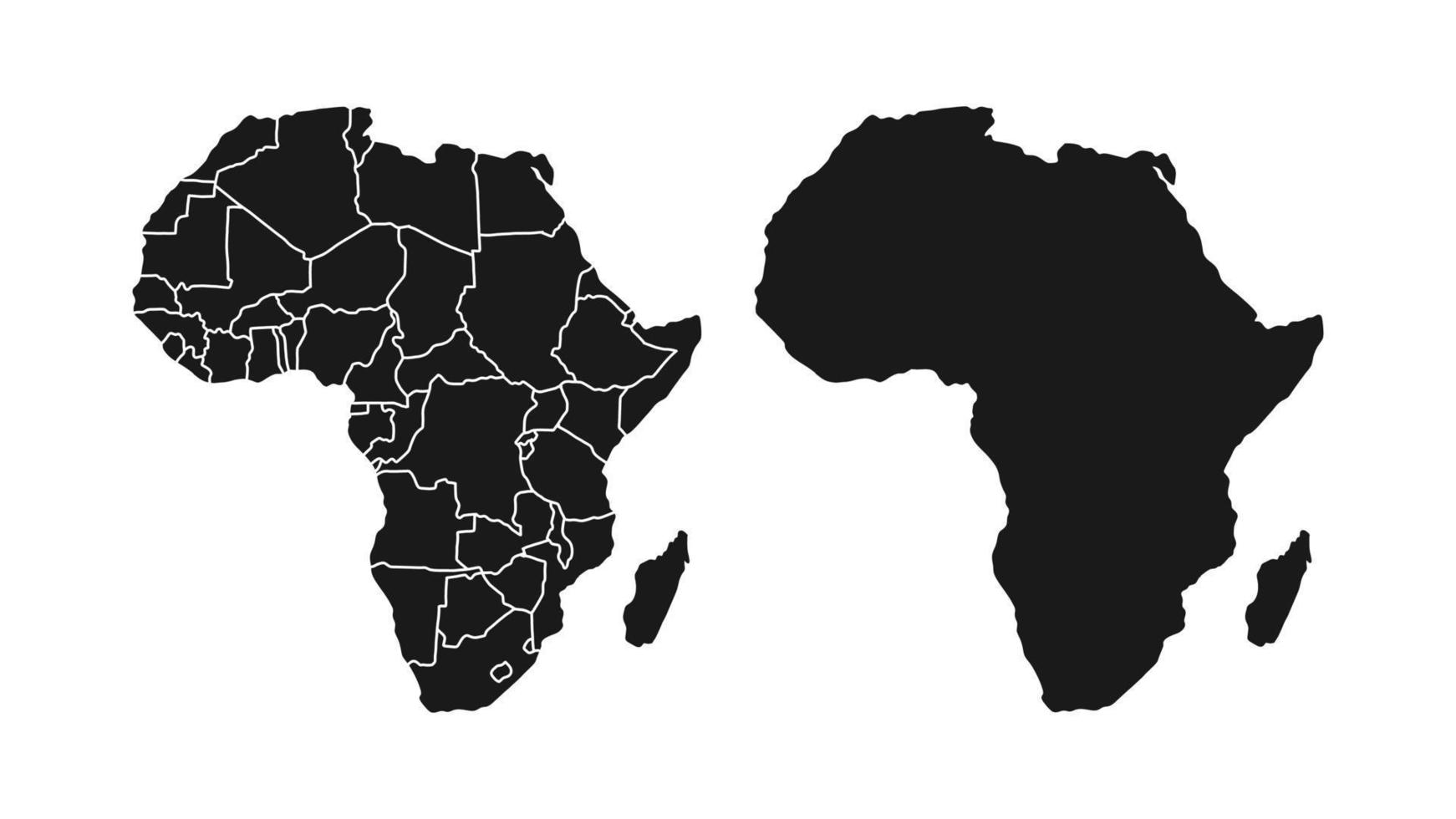 vetor de mapa do continente africano. mapa da áfrica. adequado para ícone, logotipo, banner, plano de fundo ou qualquer conteúdo usando um tema de mapa do continente africano.