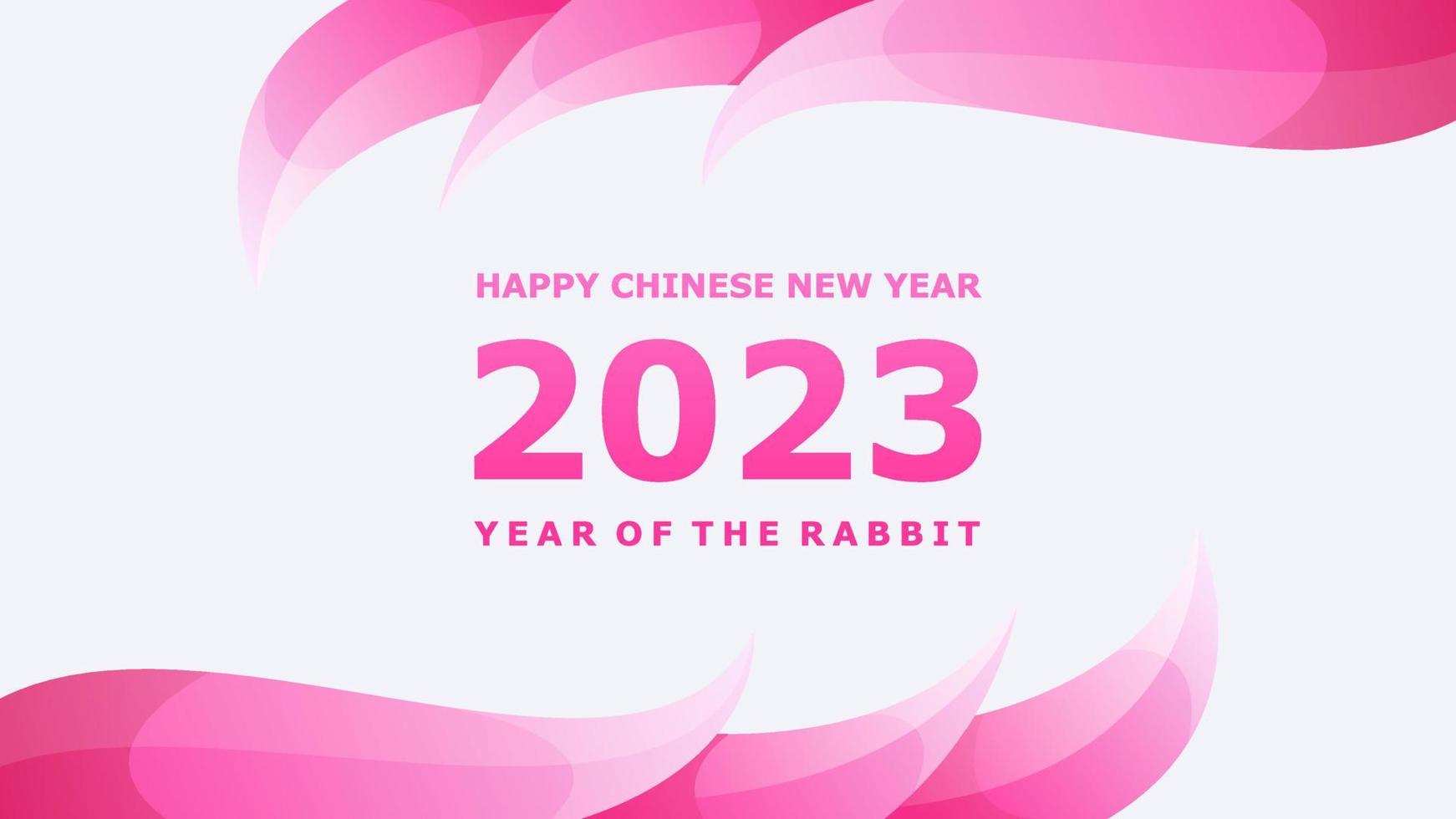 feliz ano novo chinês 2023 plano de fundo. ano de coelho. vetor