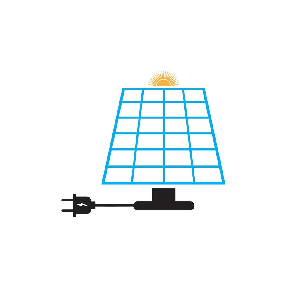 ícone de energia do logotipo solar vetor