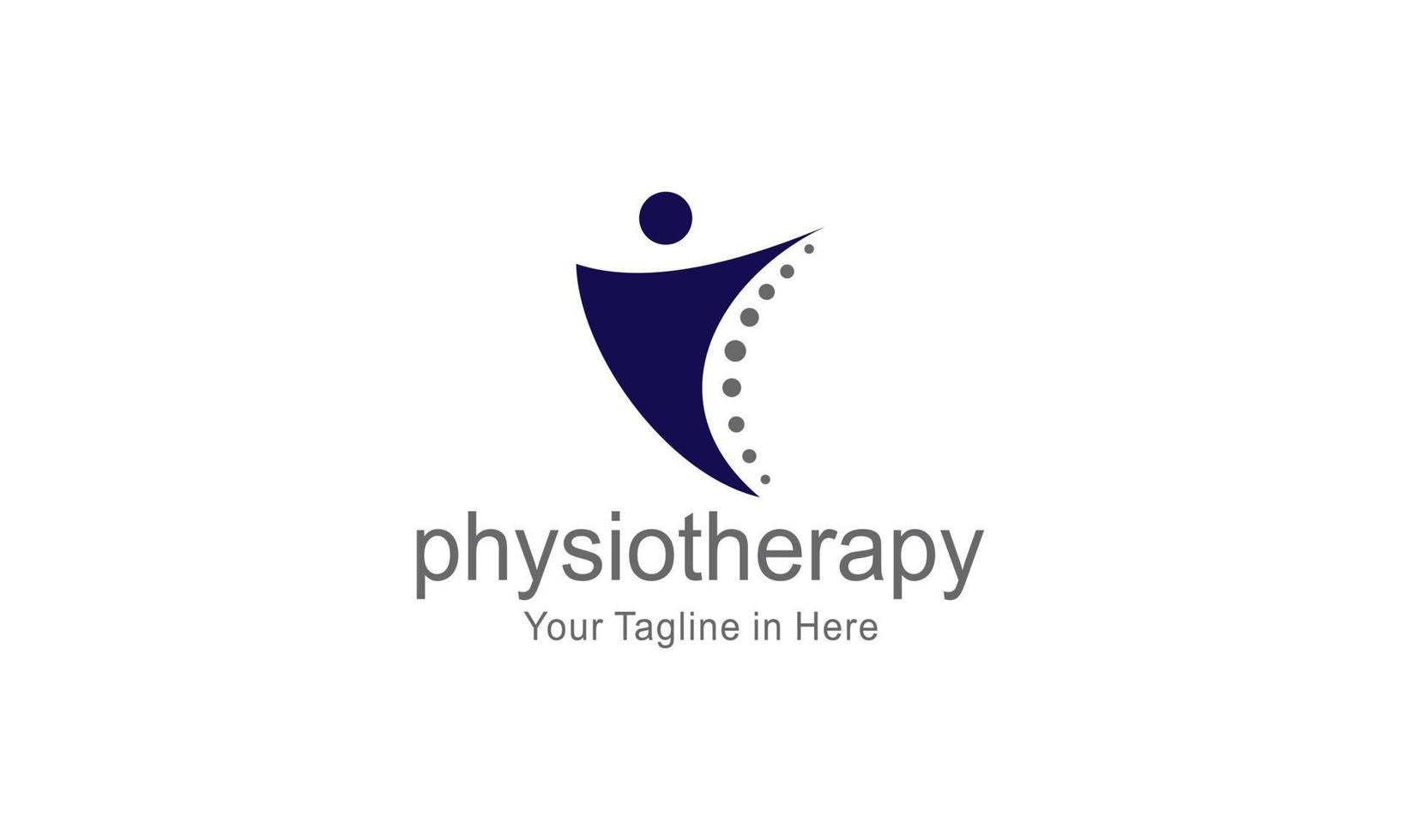 design de logotipo de fisioterapia, bem-estar de saúde médica vetor