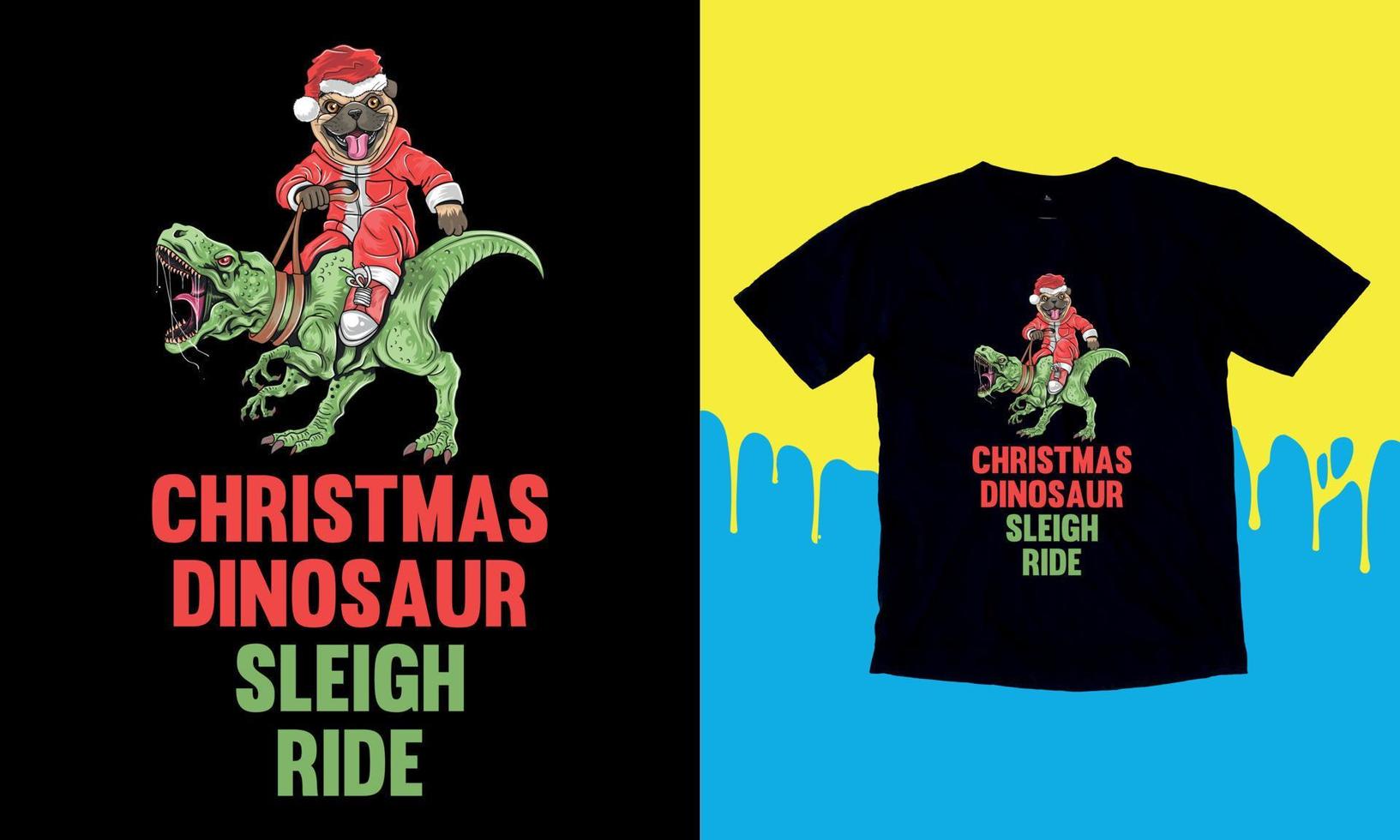 modelo de design e impressão de camiseta de cerveja saurus rex de natal. vetor