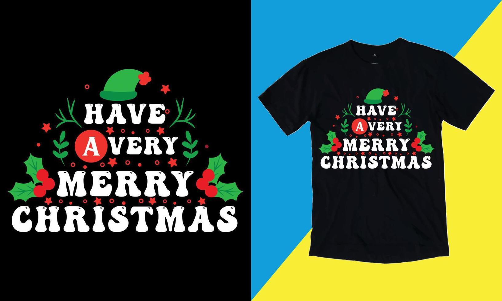 camiseta feliz natal 25 de dezembro, vetor