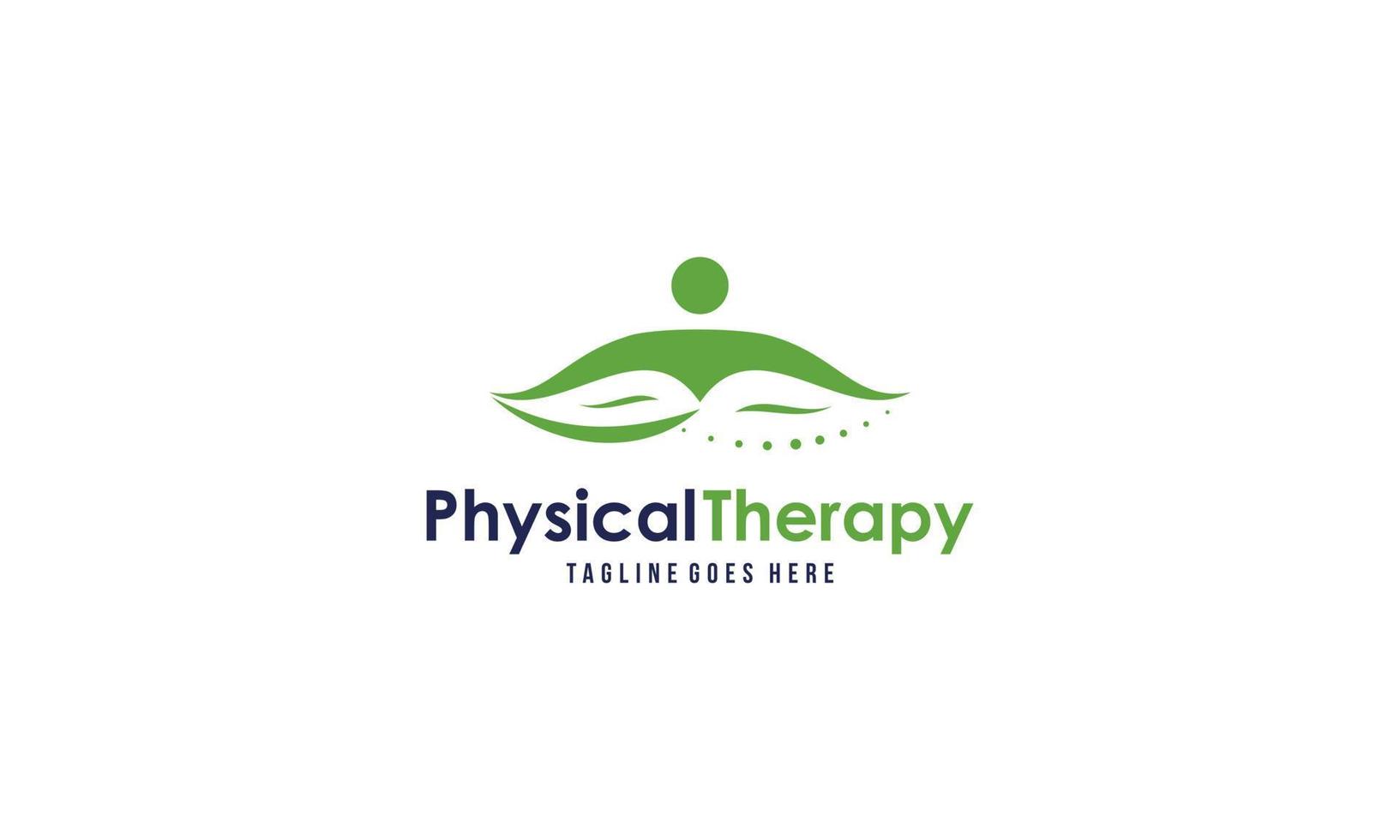 design de logotipo de fisioterapia, bem-estar de saúde médica vetor