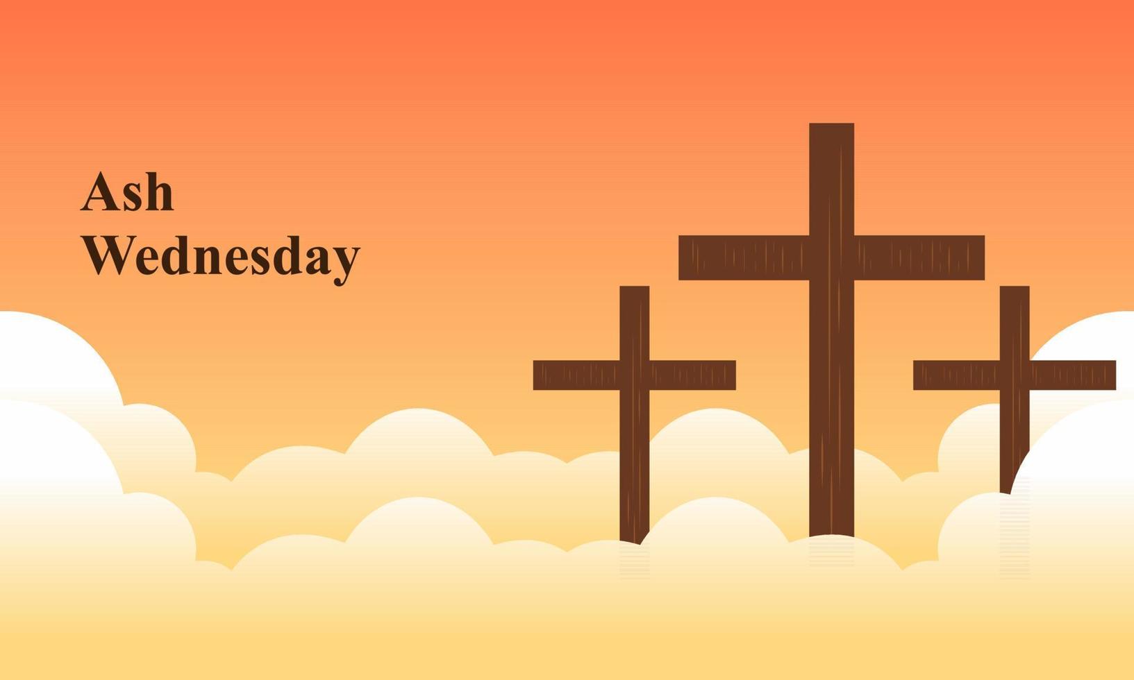 quarta-feira de cinzas é um dia santo cristão de oração e jejum vetor
