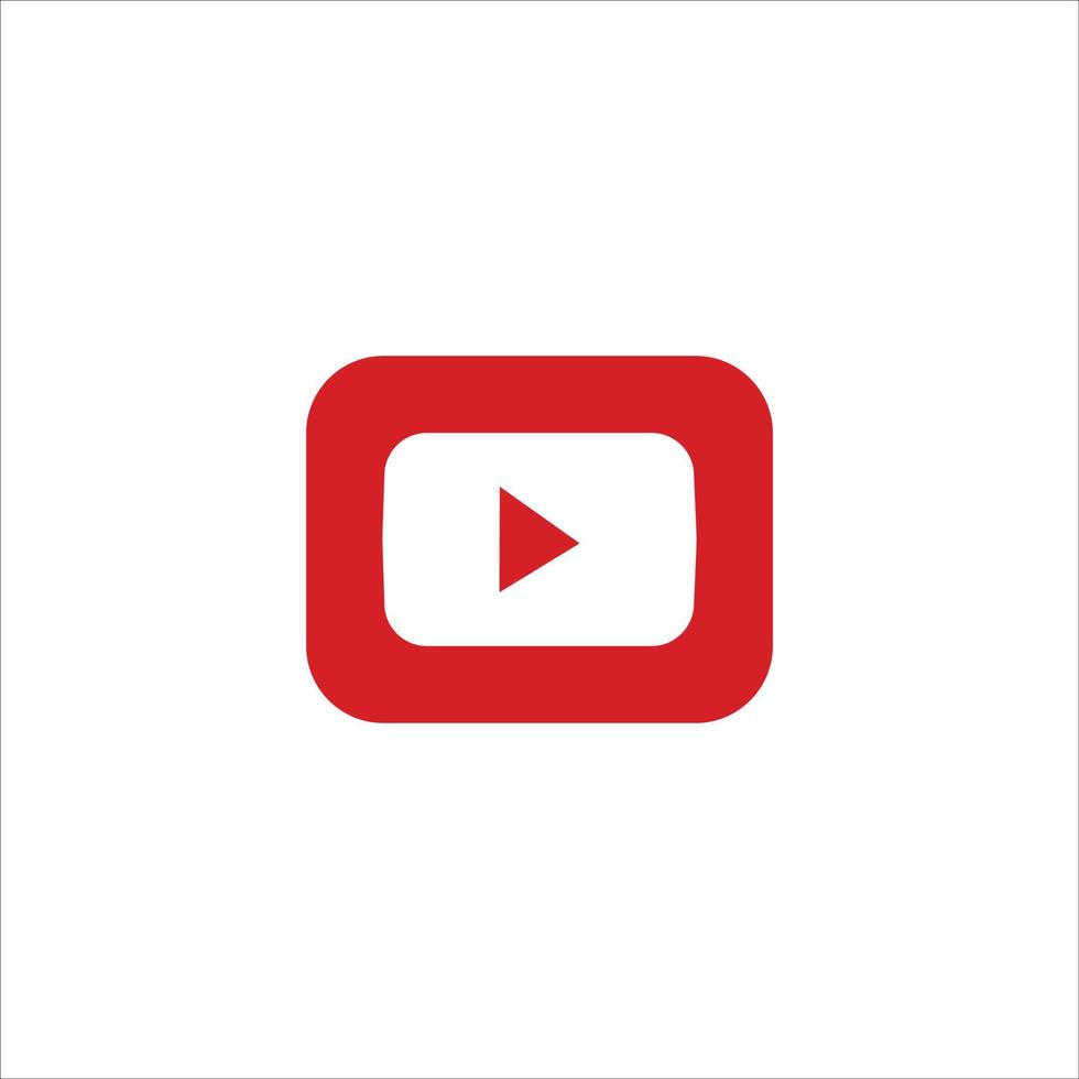 logotipo do youtube isolado no fundo branco vetor