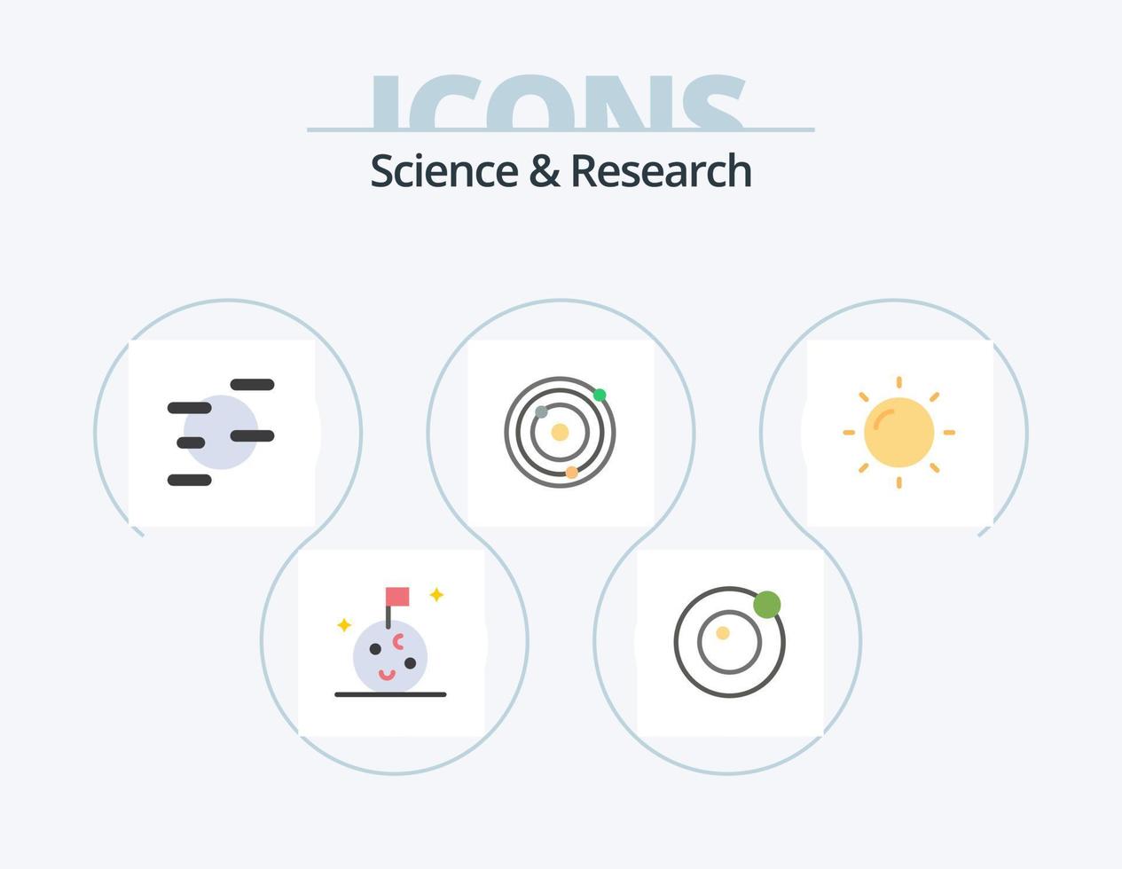 ciência plana icon pack 5 design de ícones. . Urano. . hélios vetor