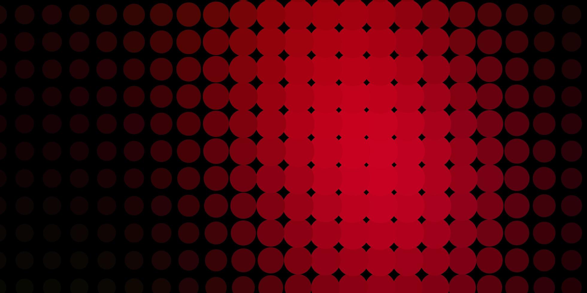 padrão de vetor vermelho escuro com círculos.