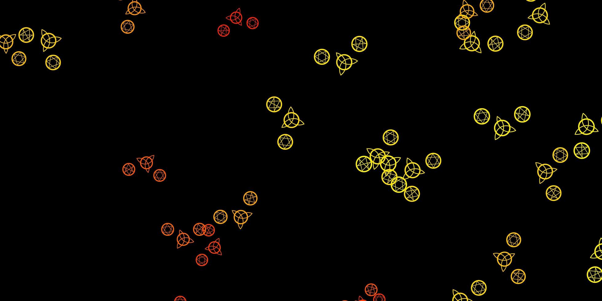 modelo amarelo escuro com sinais esotéricos. vetor