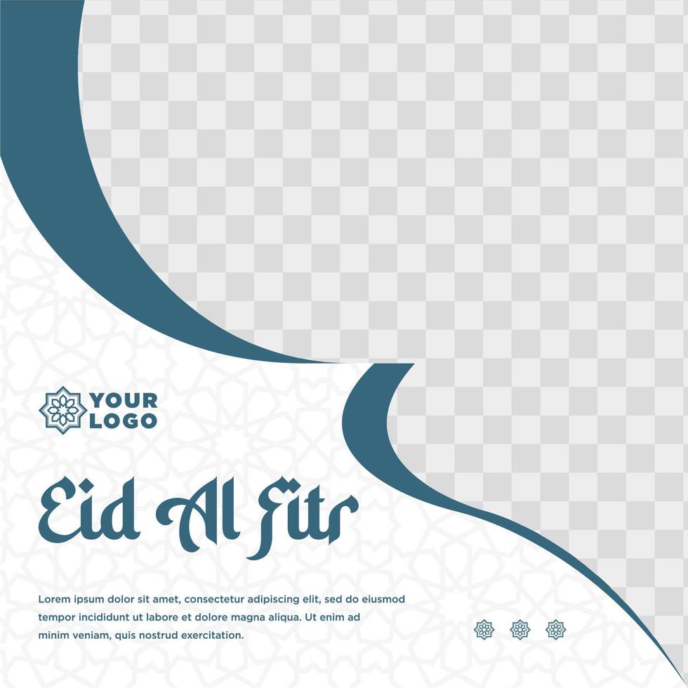 modelo de banner de coleção de postagens de mídia social ramadan eid al fitr vetor