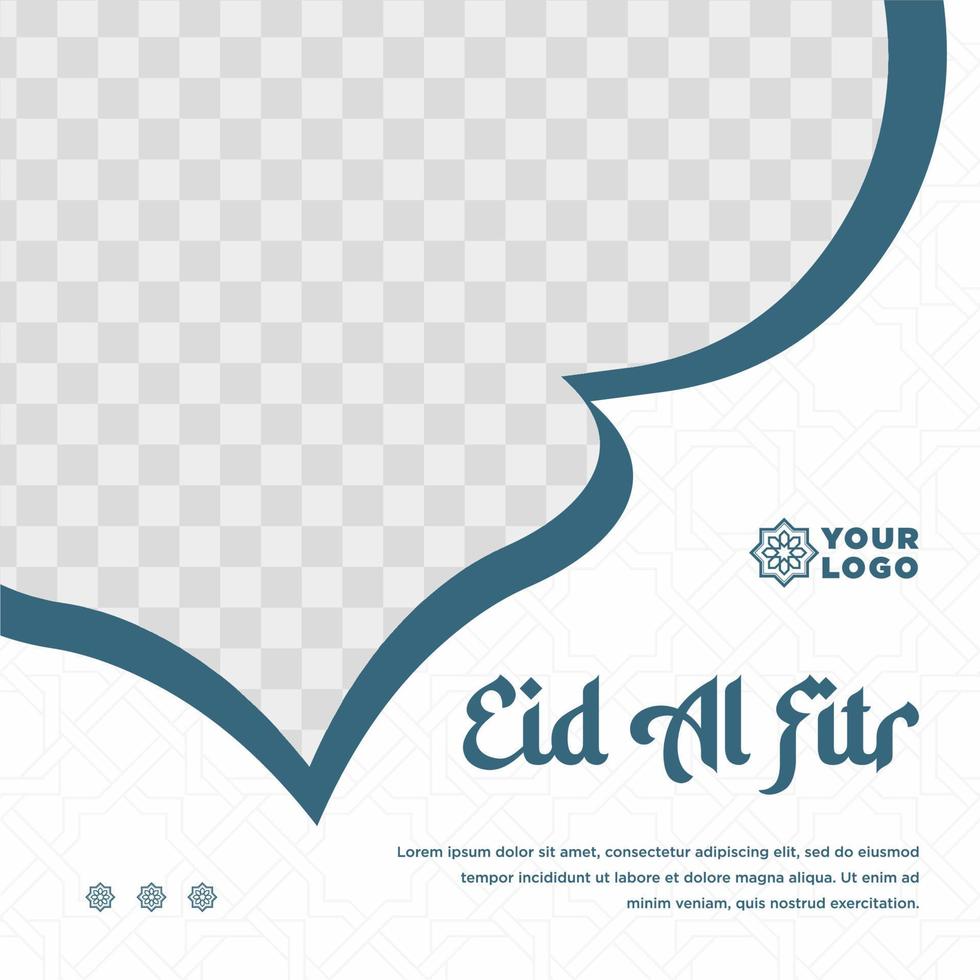 modelo de banner de coleção de postagens de mídia social ramadan eid al fitr vetor
