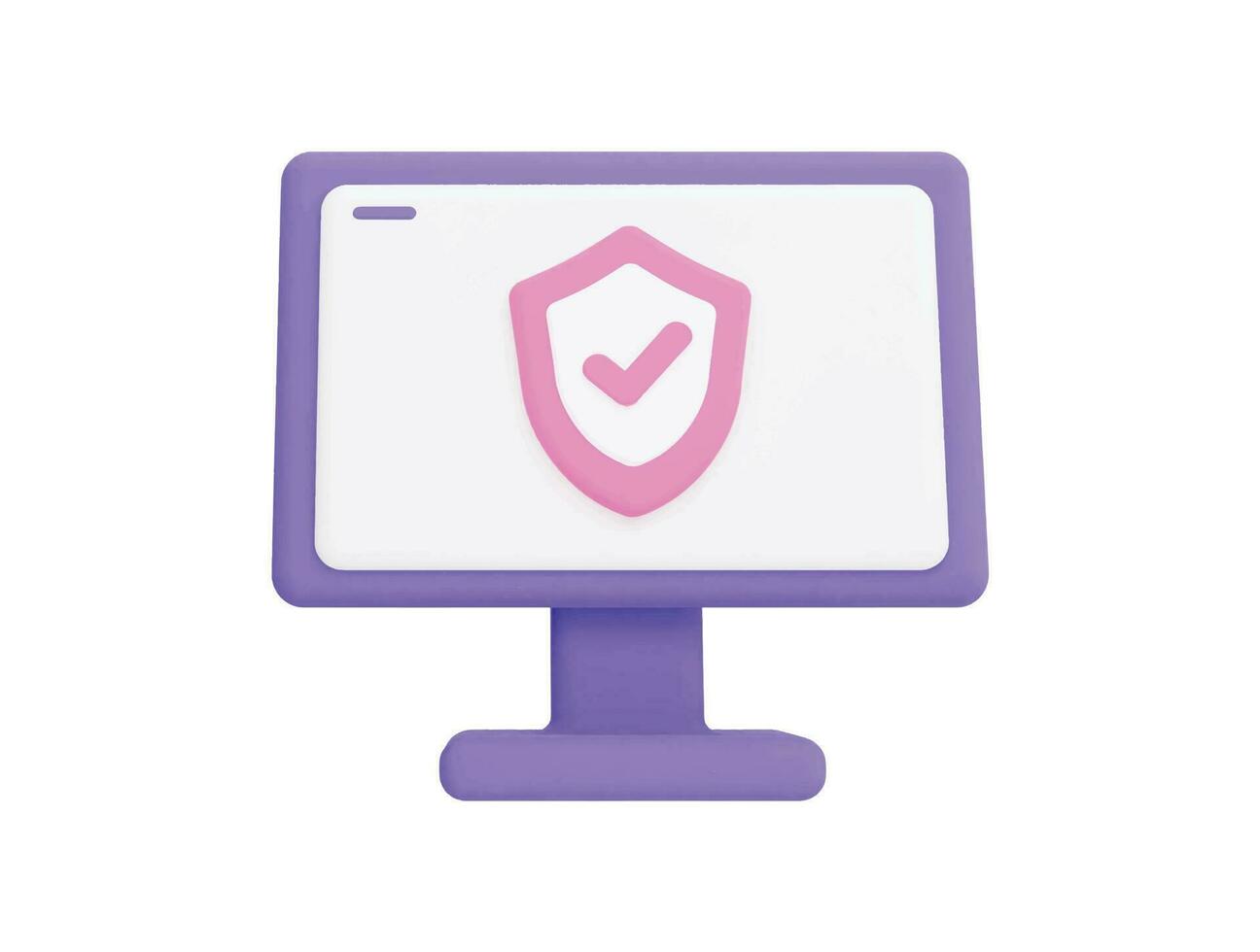 escudo de segurança segurança e proteção com estilo minimalista de desenho animado de ícone vetorial 3d vetor