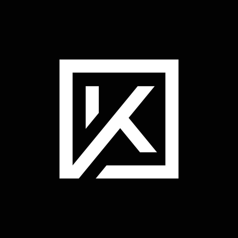 logotipo do monograma da letra ka vetor