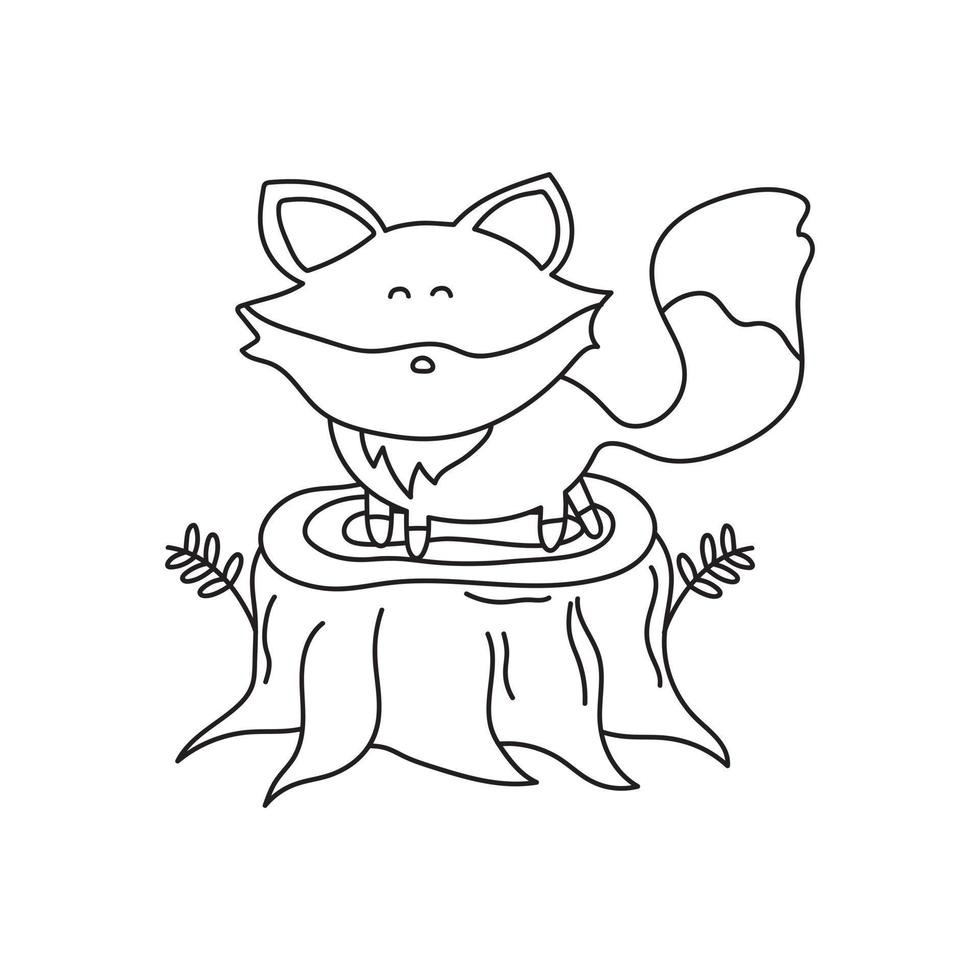 uma coleção de raposinhas fofas. ilustração em vetor de um desenho animado.  5001928 Vetor no Vecteezy