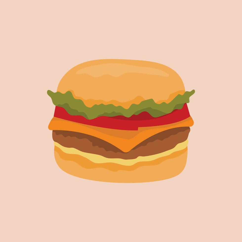 ilustração de hambúrguer fast food vetor