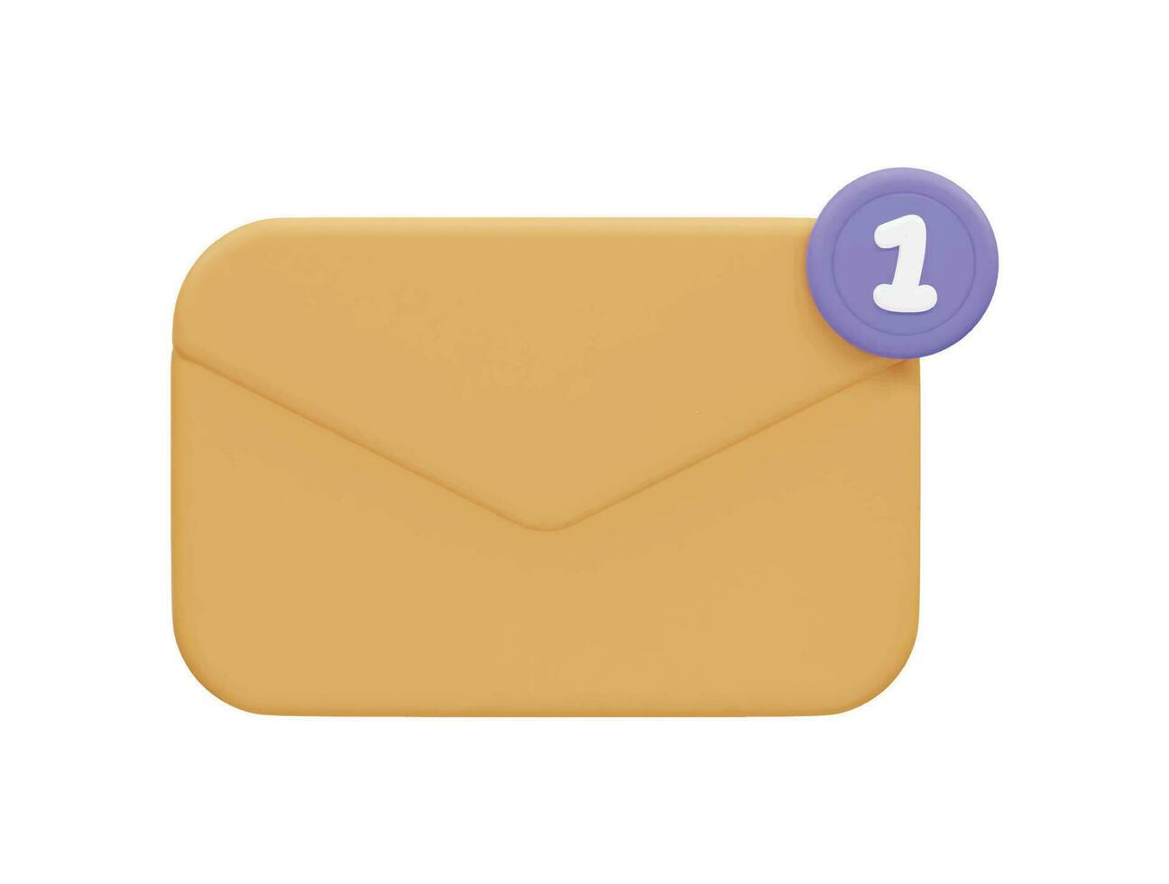 envelopes de correio on-line com estilo minimalista de desenho animado de ícone vetorial 3d vetor