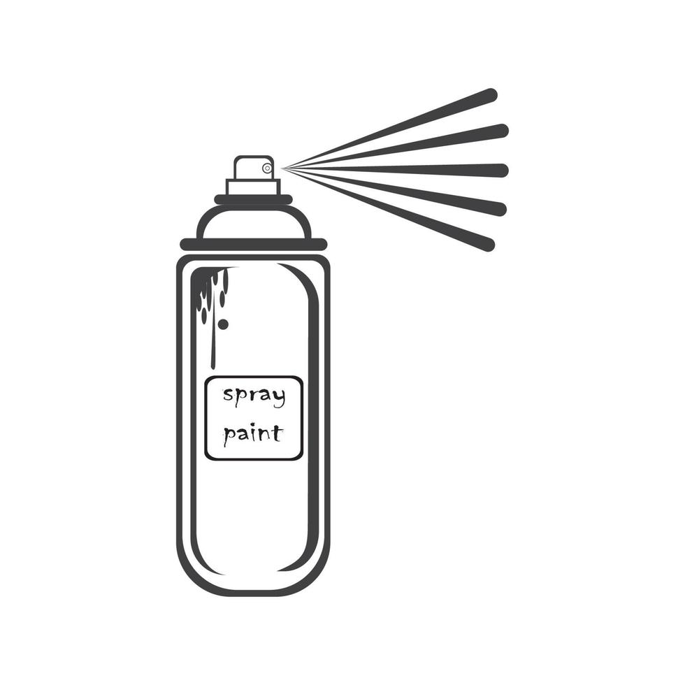 design de modelo de logotipo de ícone de ilustração vetorial de tinta spray vetor