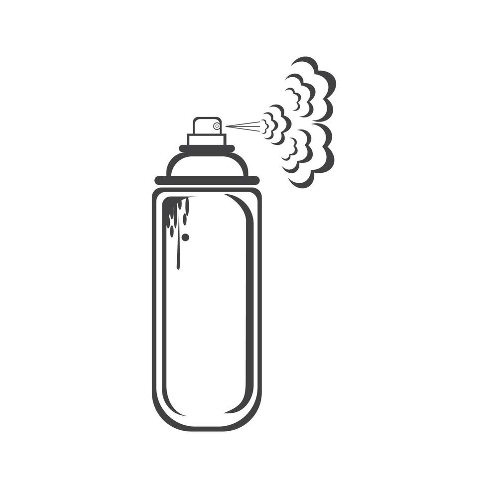 design de modelo de logotipo de ícone de ilustração vetorial de tinta spray vetor