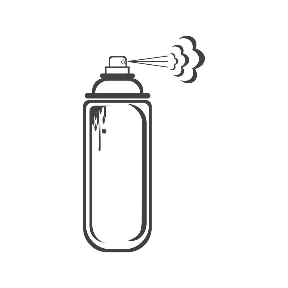 design de modelo de logotipo de ícone de ilustração vetorial de tinta spray vetor