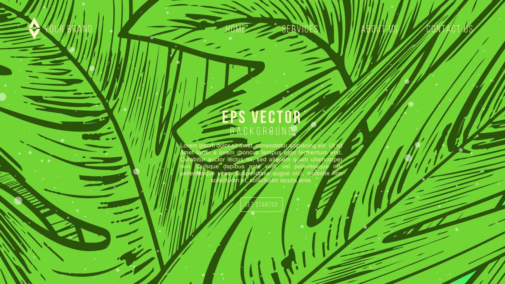 web design de folha verde abstrato limonada eps 10 vetor para site, página de destino, página inicial, página da web, modelo da web